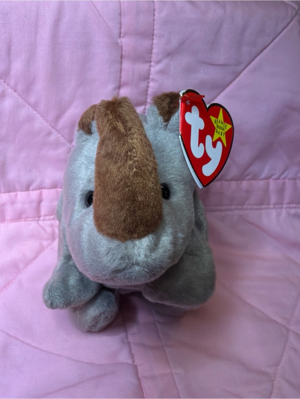 Ty Beanie Baby Spike The Rhinoceros Hang Tag 1996